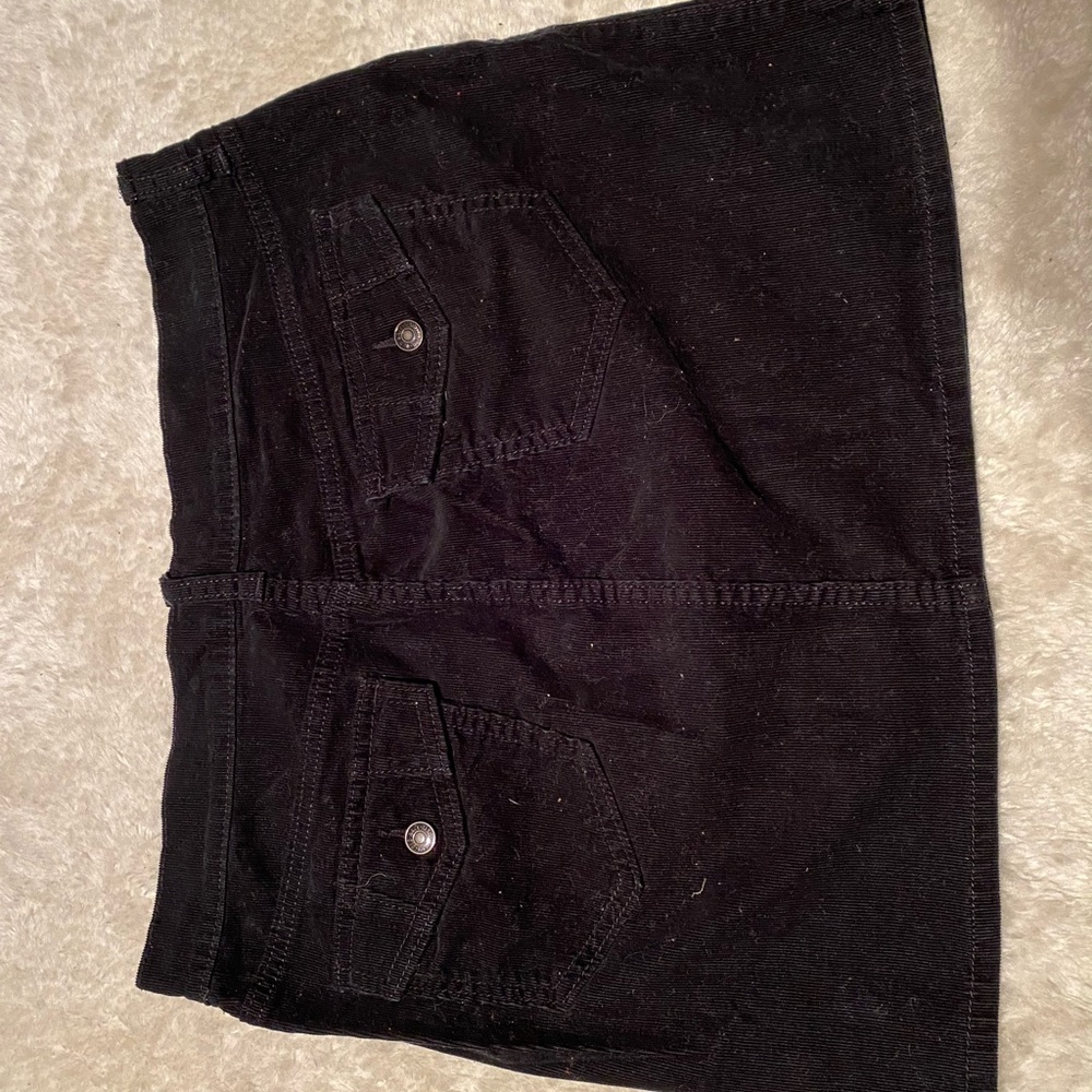 Black mini skirt